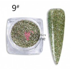 Decor pentru unghii NADP027RR sclipici Holografic Diamond - Green
